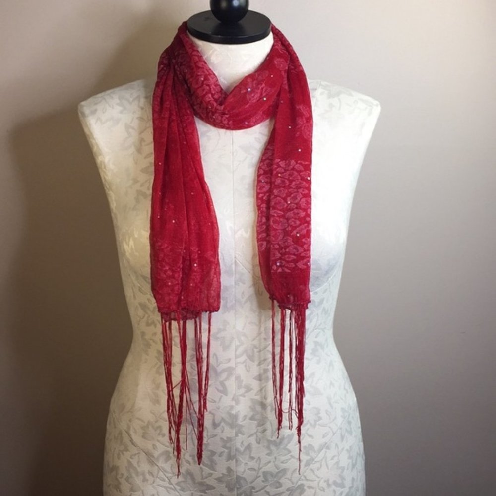 Cute Red animal print Scarf